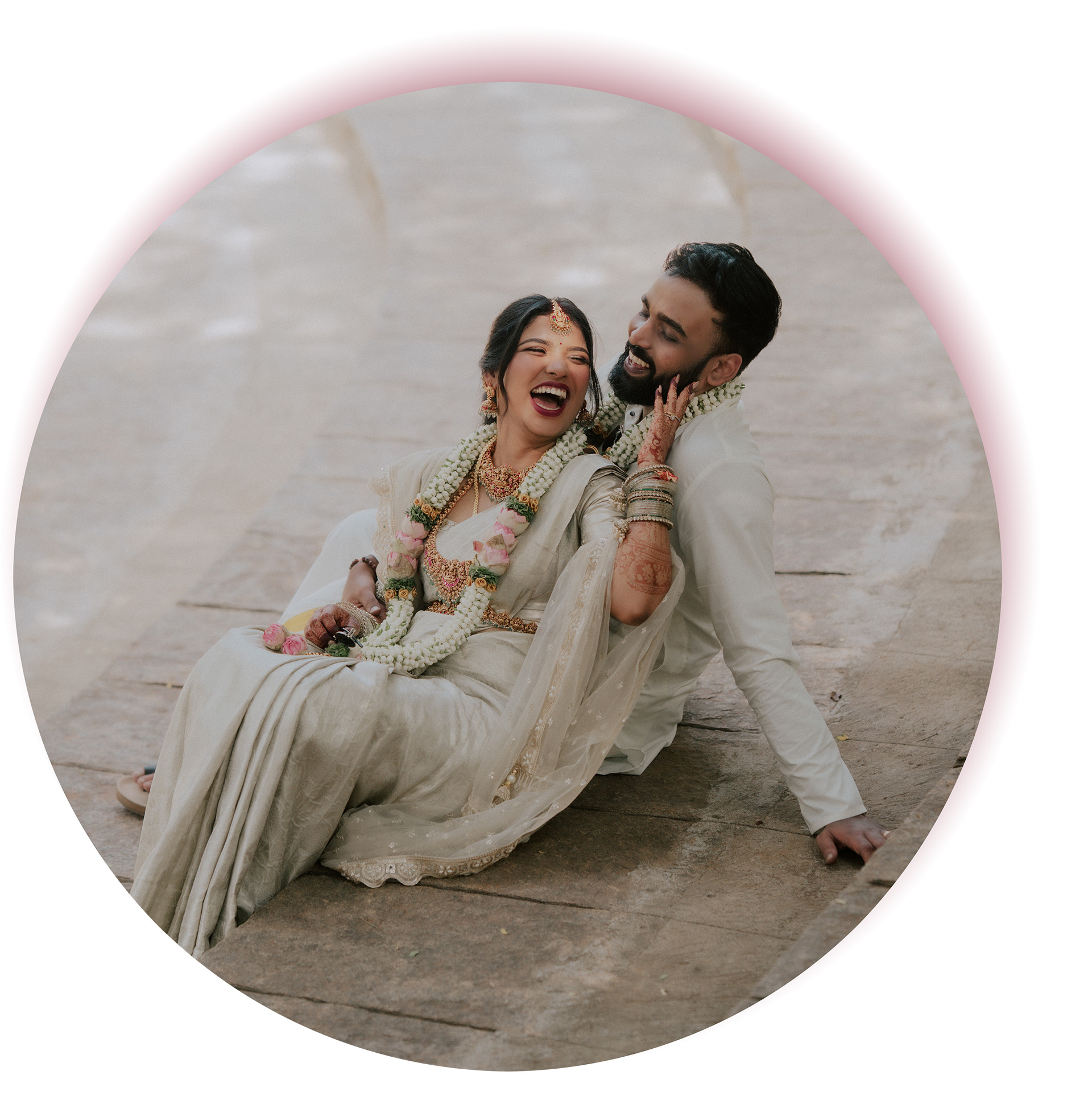 Bride and groom photographed by Silver Clouds wedding photography in Bangalore
